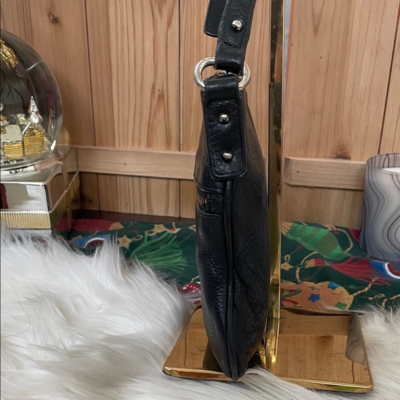 kate spade Black Pebbled Leather Shoulder Bag with Front Zip - Picture 7 of 11